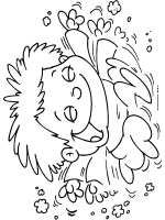 A coloring page of little monsters